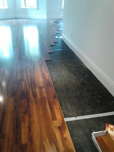 Laminate floor installation - after