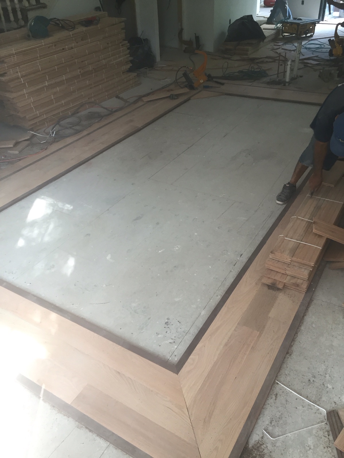Custom hardwood floor design